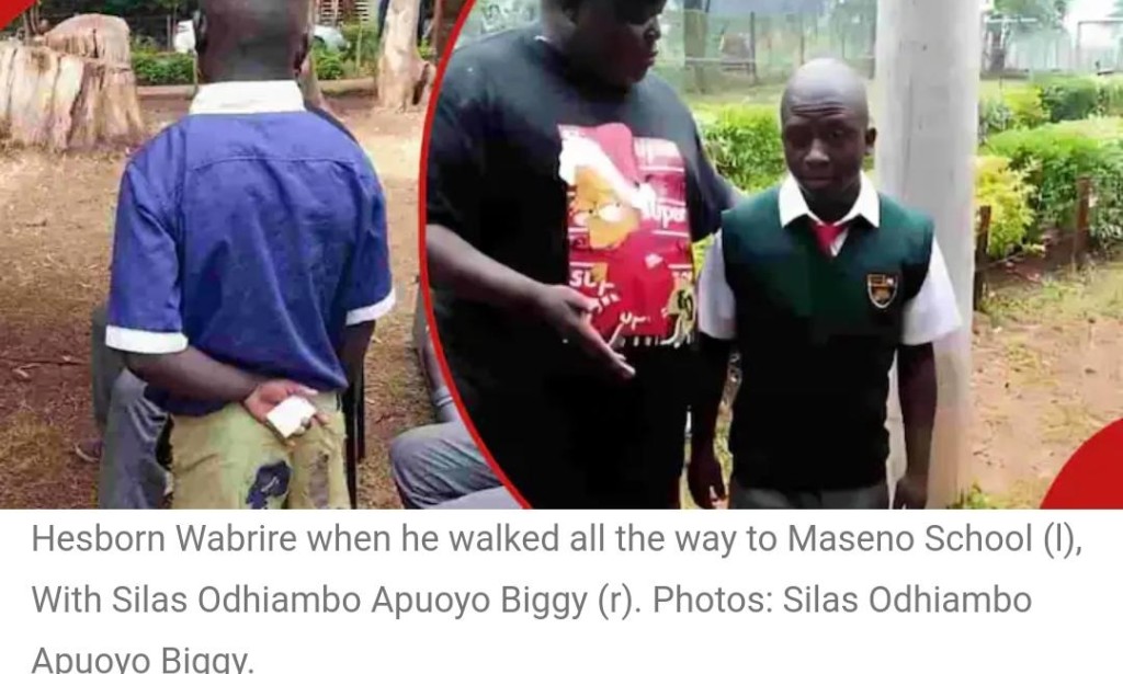 Boy who trekked 87km to maseno school in torn uniform score in kcse